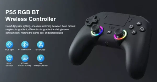 PS5 DualSense Wireless BT Controller PlayStation 5 Versatile Touchpad Black - Image 3